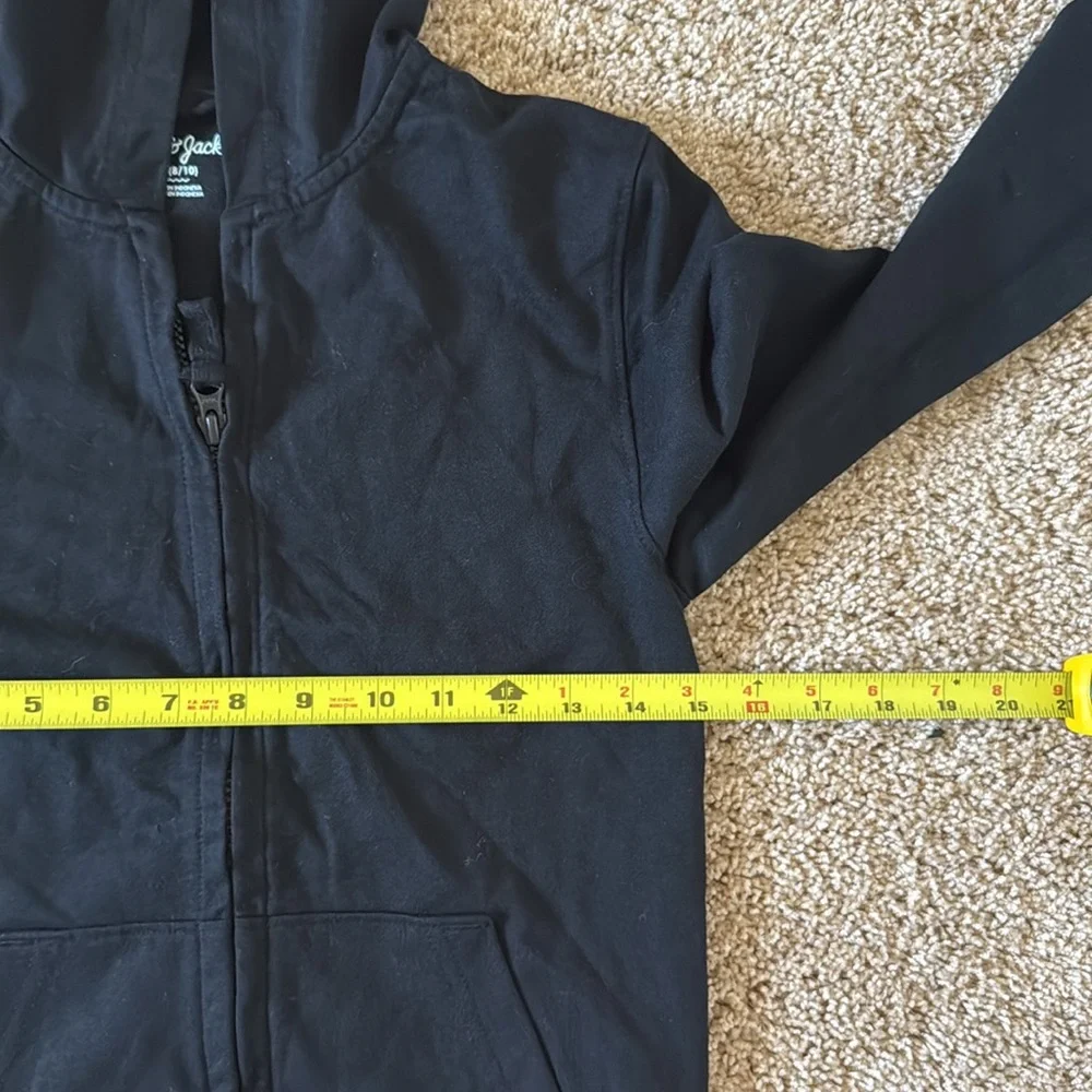 NWT Cat‎ & Jack Kids Boy Size M (8-10) Black Hooded Jacket Zip Up Casual Winter
